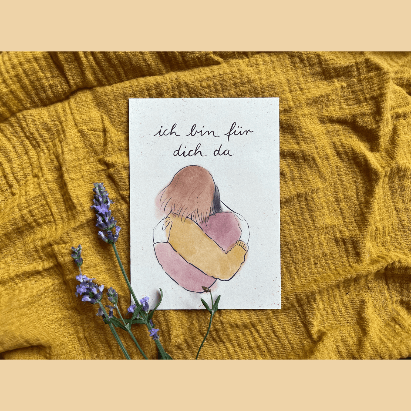 Postkarte „Für dich da“ von Farbflausen