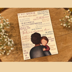 Postkarte „Botschaften für Kinder“ von Farbflausen